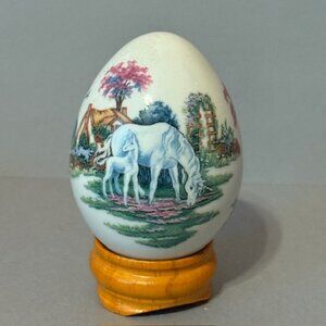 Vintage Unicorn Figurine Faberge Egg Princeton Gallery Pegasus 1993 Family Gift